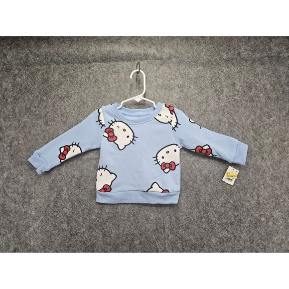 Hello Kitty Other - Kids Hello Kitty Baby Blue All Over Print Long‎ Sleeve Sweatshirt 12 Months
